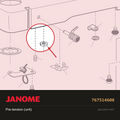 Pre-tension (unit), Janome #767514608 — shown on the Janome parts diagram