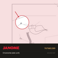 Ornamental plate (unit), Janome #767601289 — shown on the Janome parts diagram