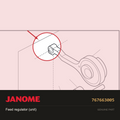 FEED REGULATOR (UNIT), Janome #767663005 — shown on the Janome parts diagram