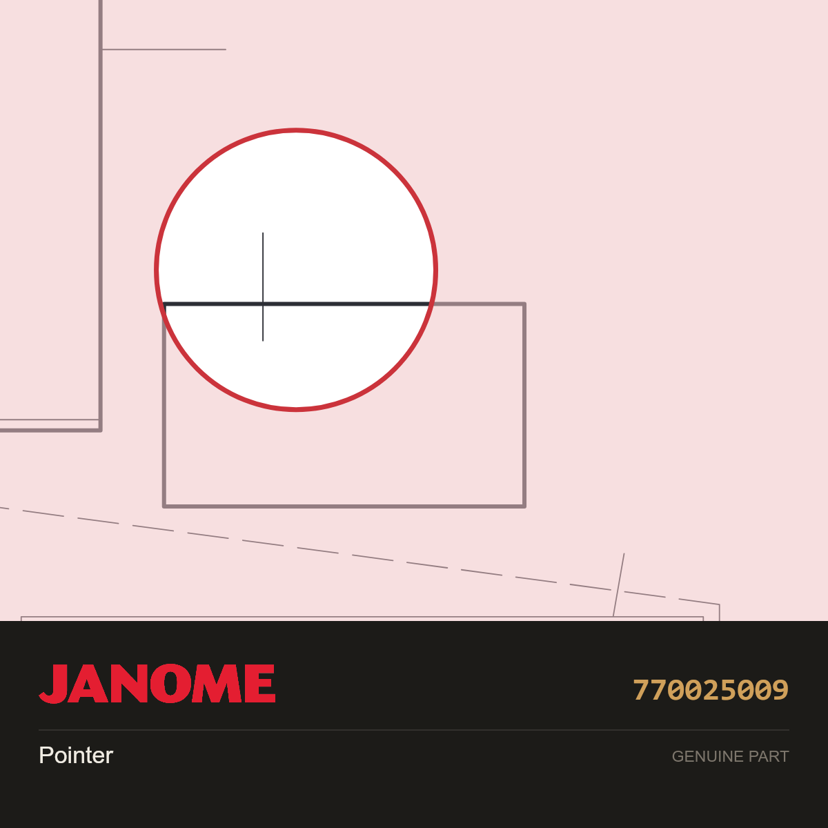 Pointer, Janome #770025009 — shown on the Janome parts diagram