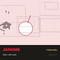Static cutter blade, Janome #770042002 — shown on the Janome parts diagram