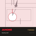Adjusting Shaft, Janome #770096001 — shown on the Janome parts diagram
