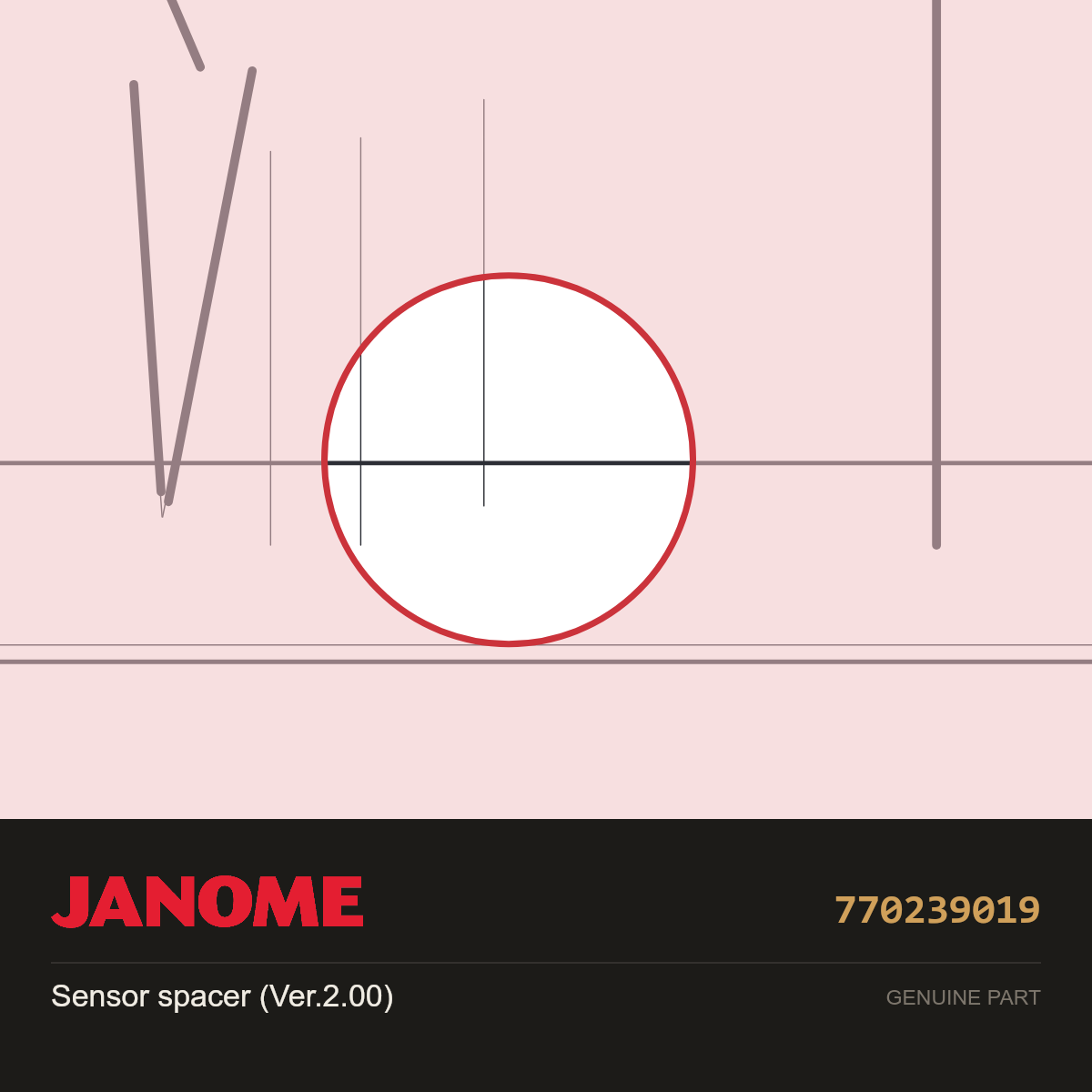 Sensor Spacer, Janome #770239019 — shown on the Janome parts diagram
