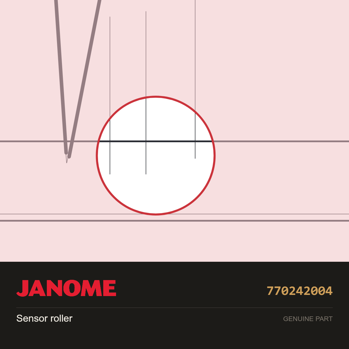 Sensor Roller, Janome #770242004 — shown on the Janome parts diagram