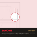 Power Supply Harness Unit, Janome #770545000 — shown on the Janome parts diagram