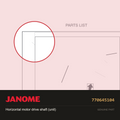 Horiz motor drive shaft (unit), Janome #770645104 — shown on the Janome parts diagram