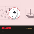 Sticker, Janome #771038A01 — shown on the Janome parts diagram