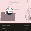 Hinge screw, Janome #778037008 — shown on the Janome parts diagram