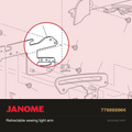 Retractable sewing light arm, Janome #778088004 — shown on the Janome parts diagram