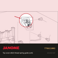 TC thread spring guide (unit), Janome #778611002 — shown on the Janome parts diagram
