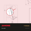 Face plate, Janome #779006001 — shown on the Janome parts diagram