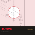 Rubber cushion, Janome #779018017 — shown on the Janome parts diagram