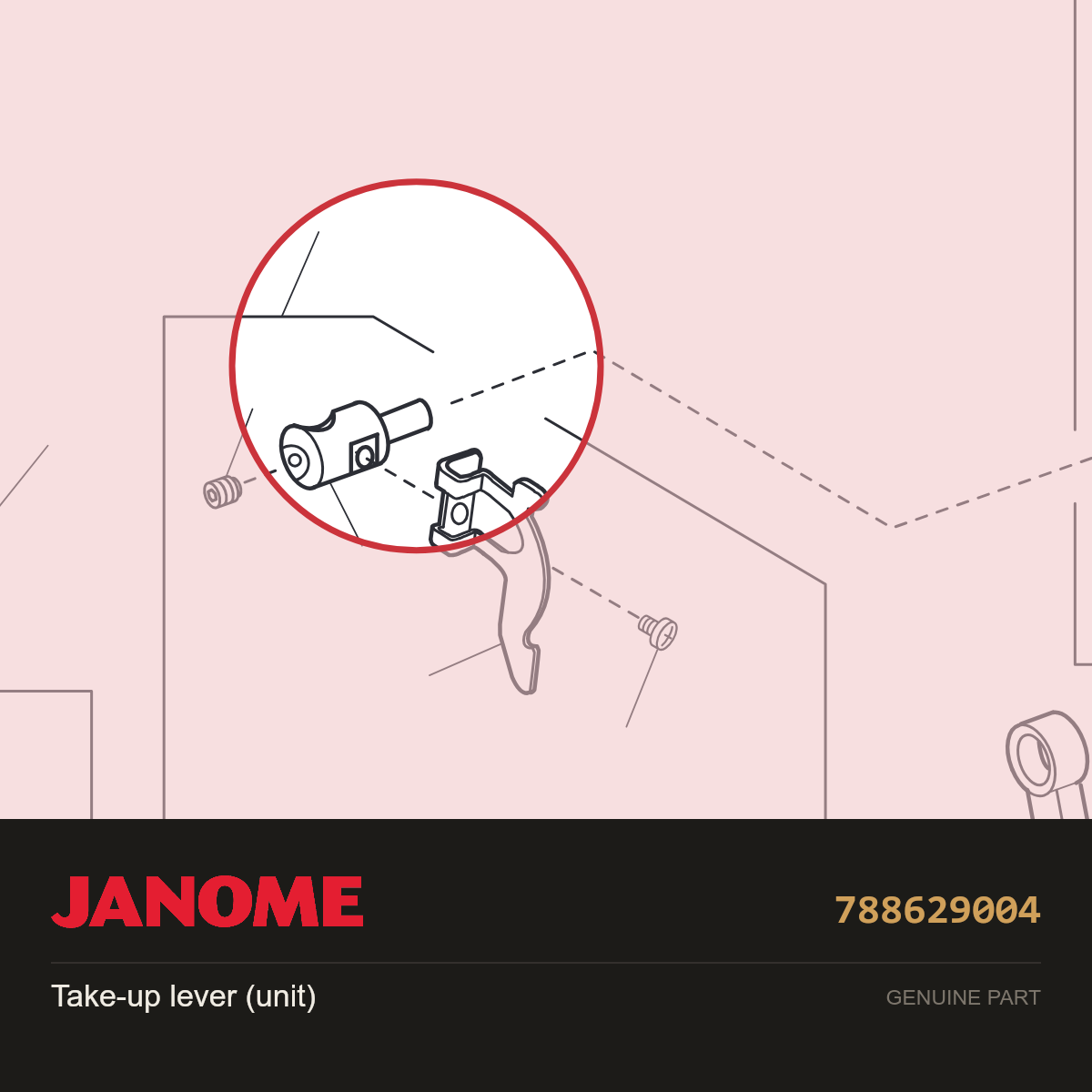 Take-up lever (unit), Janome #788629004 — shown on the Janome parts diagram