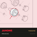 Differential dial, Janome #792016F04 — shown on the Janome parts diagram