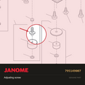 Adjusting screw, Janome #795149007 — shown on the Janome parts diagram