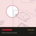 Printed circ brd C case (unit), Janome #795651007 — shown on the Janome parts diagram
