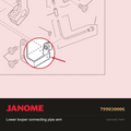 LL connecting pipe arm, Janome #799030006 — shown on the Janome parts diagram
