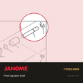 Feed regulator shaft, Janome #799033009 — shown on the Janome parts diagram