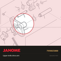 Upper knife drive arm, Janome #799065000 — shown on the Janome parts diagram