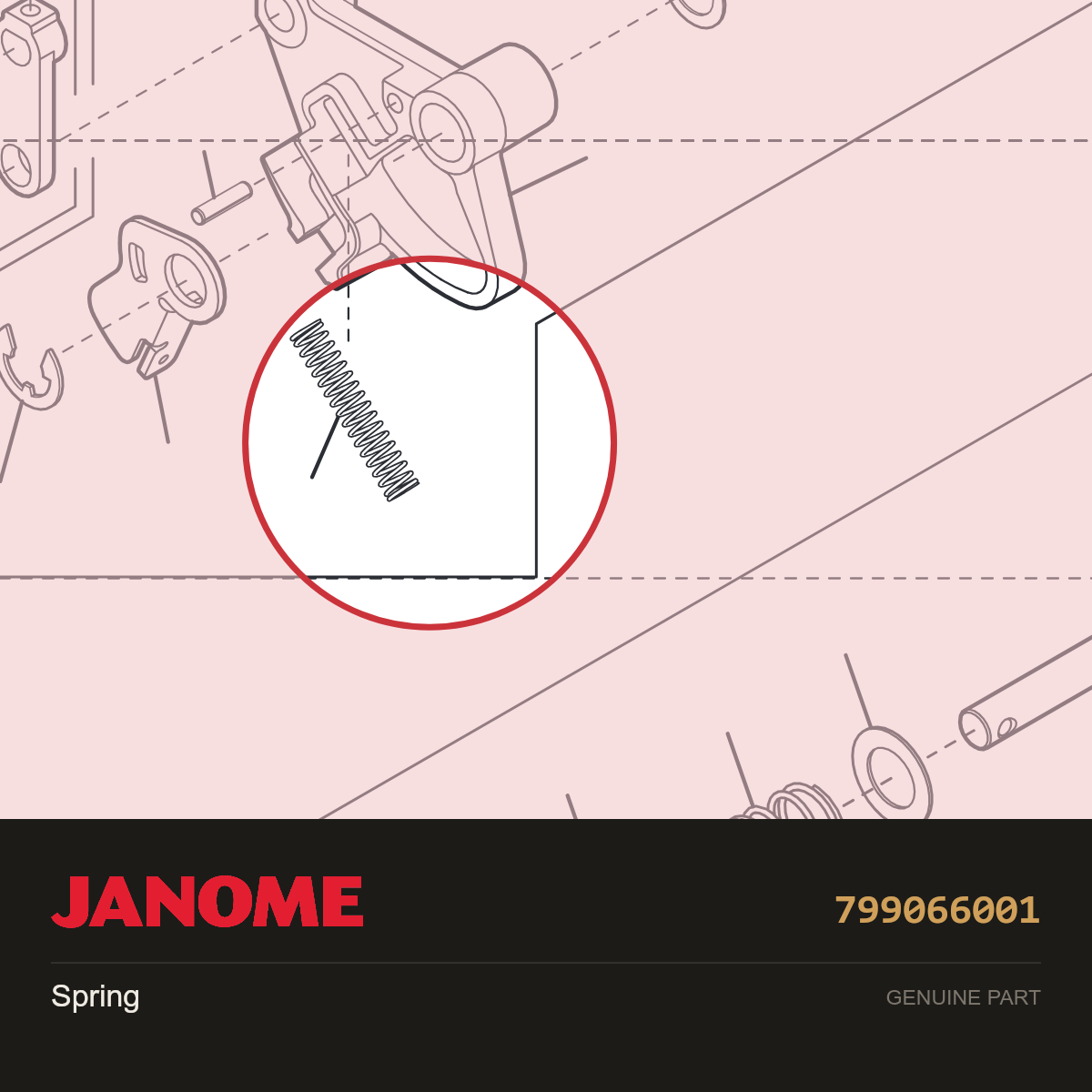 Spring, Janome #799066001 — shown on the Janome parts diagram