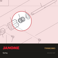 Spring, Janome #799082003 — shown on the Janome parts diagram