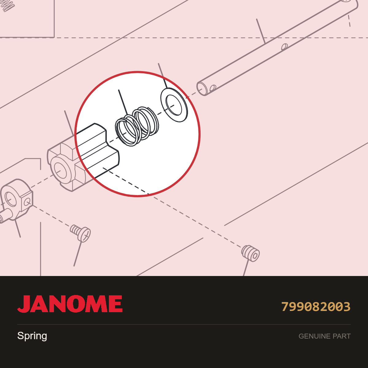 Spring, Janome #799082003 — shown on the Janome parts diagram