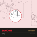 Spring, Janome #799088009 — shown on the Janome parts diagram