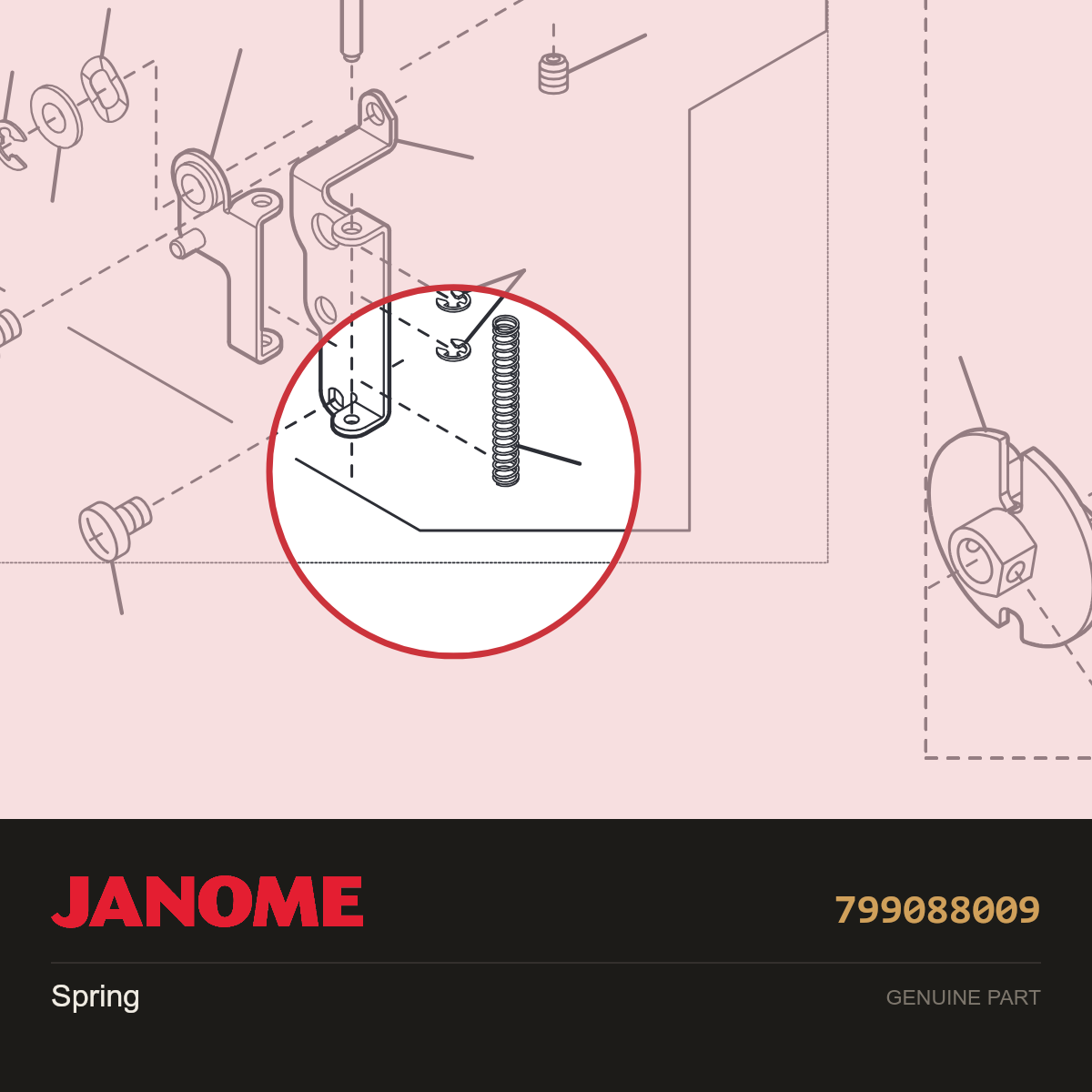 Spring, Janome #799088009 — shown on the Janome parts diagram