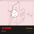 Belt cover, Janome #799203A02 — shown on the Janome parts diagram