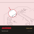 Feed fork (unit), Janome #799611007 — shown on the Janome parts diagram