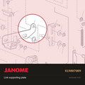 Link supporting plate, Janome #819007009 — shown on the Janome parts diagram