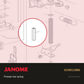 Presser bar spring, Janome #819011006 — shown on the Janome parts diagram