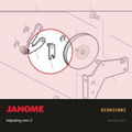 Adjusting arm 2, Janome #819031002 — shown on the Janome parts diagram