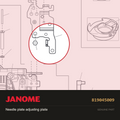 Needle plate adjusting plate, Janome #819045009 — shown on the Janome parts diagram