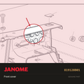 Front cover, Janome #819128B01 — shown on the Janome parts diagram