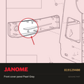 Front cover panel (Pearl Gray), Janome #819129400 — shown on the Janome parts diagram