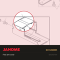 Free arm cover, Janome #819140005 — shown on the Janome parts diagram