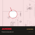 Presser bar base plate (unit), Janome #819603001 — shown on the Janome parts diagram
