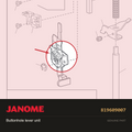 Buttonhole lever (unit), Janome #819609007 — shown on the Janome parts diagram