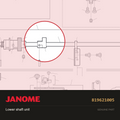 Lower shaft (unit), Janome #819621005 — shown on the Janome parts diagram
