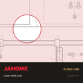 Lower shaft (unit), Janome #819621108 — shown on the Janome parts diagram