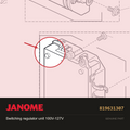 Switch reg (unit) (100V-127V), Janome #819631307 — shown on the Janome parts diagram
