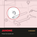 Presser foot actuator arm, Janome #830060005 — shown on the Janome parts diagram