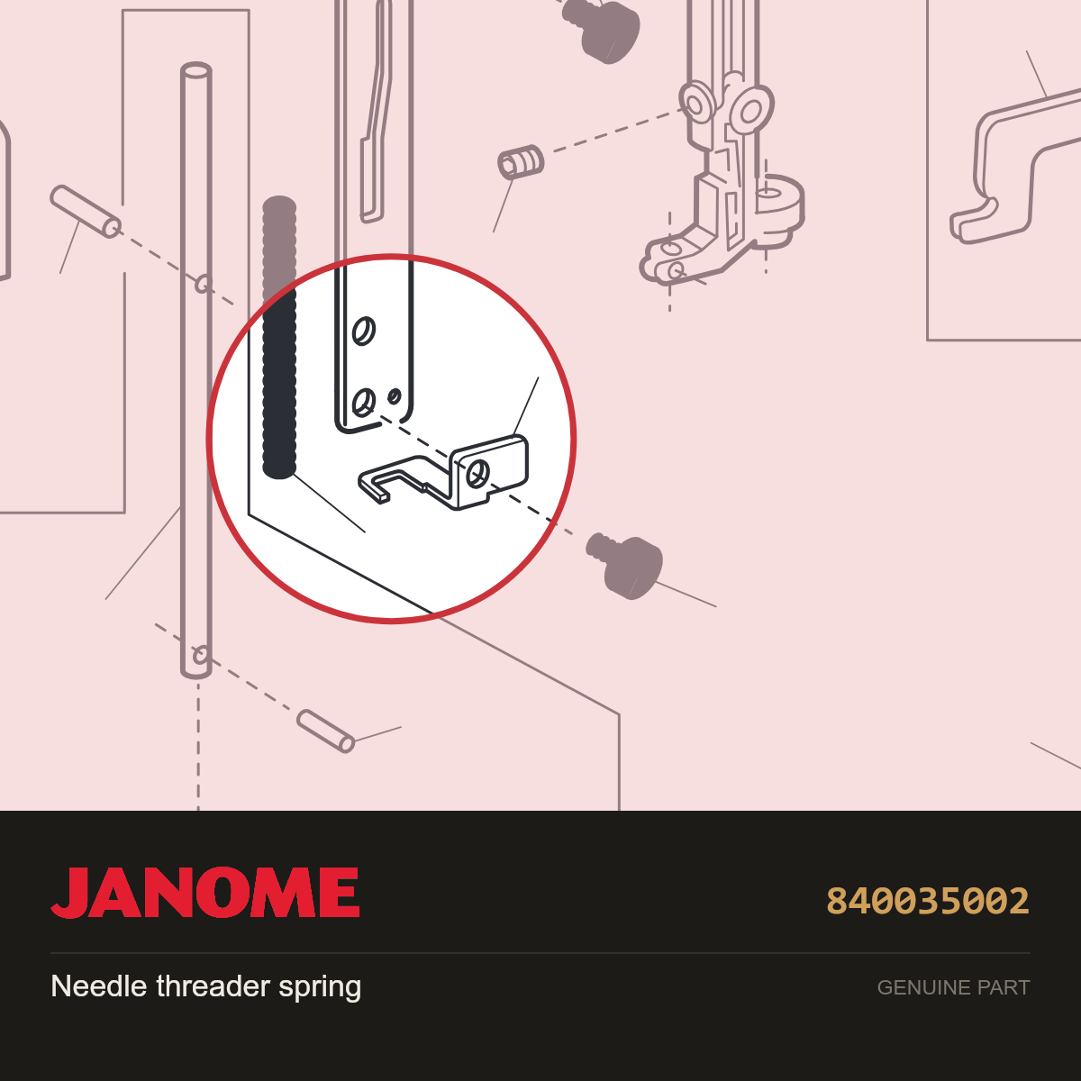 Spring, Janome #840035002 — shown on the Janome parts diagram