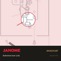 Buttonhole Lever Unit, Janome #843625107 — shown on the Janome parts diagram