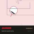 Needle bar supporter spring, Janome #844038018 — shown on the Janome parts diagram