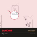 Hinge Screw, Janome #846033008 — shown on the Janome parts diagram