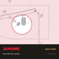 Knee lifter lever spring, Janome #846173001 — shown on the Janome parts diagram