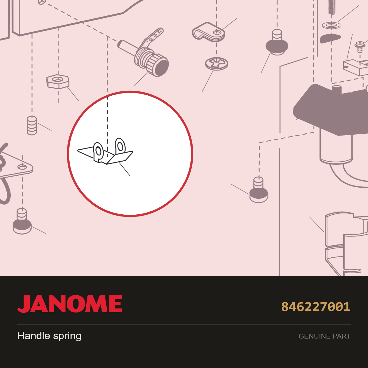 Spring, Janome #846227001 — shown on the Janome parts diagram
