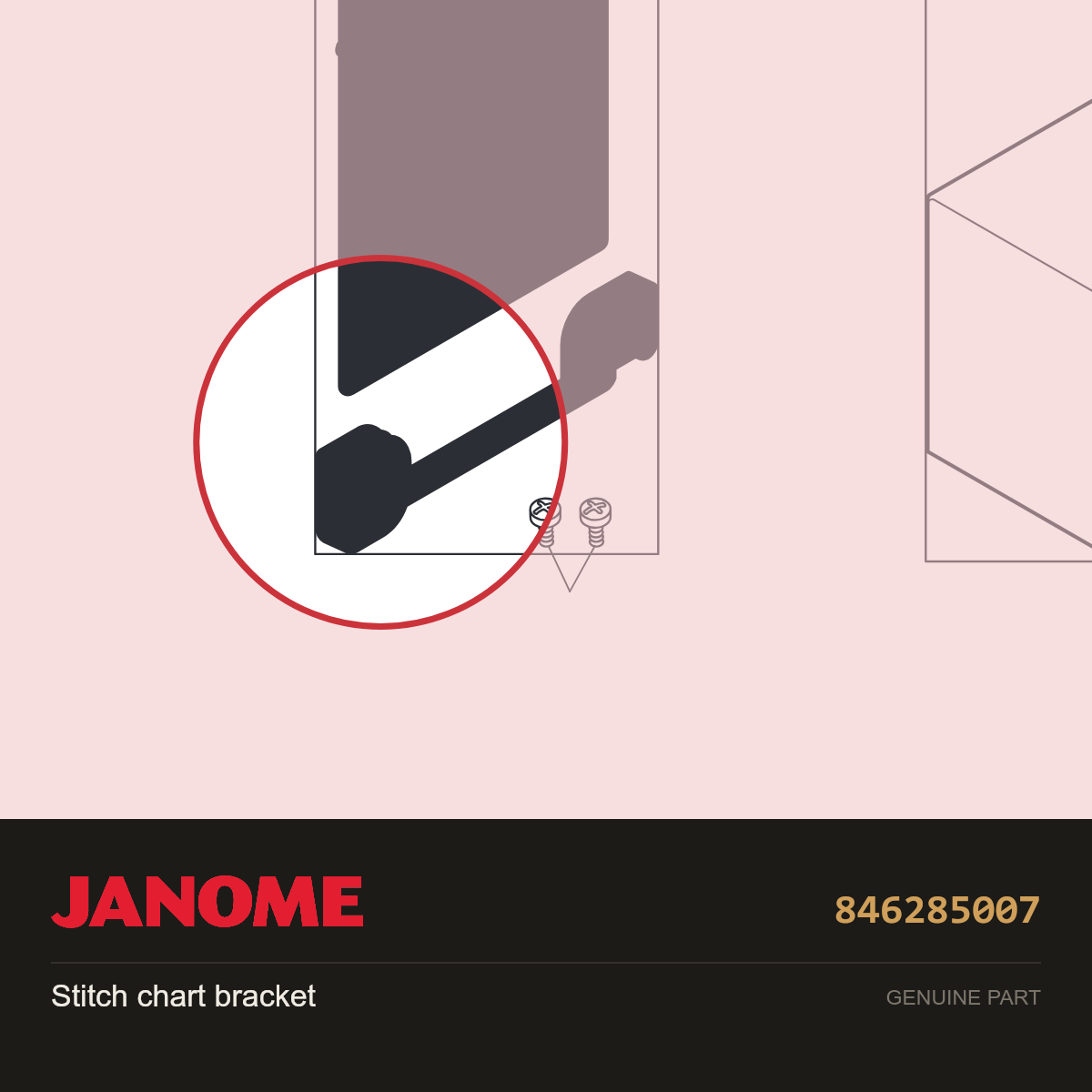 Stitch chart base EL720, Janome #846285007 — shown on the Janome parts diagram